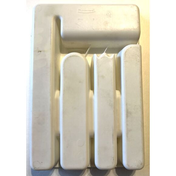 Rubbermaid 2919-RD WHT Plastic White Small Cutlery Tray 1.75 H x 13.5 D in. - Picture 2 of 3